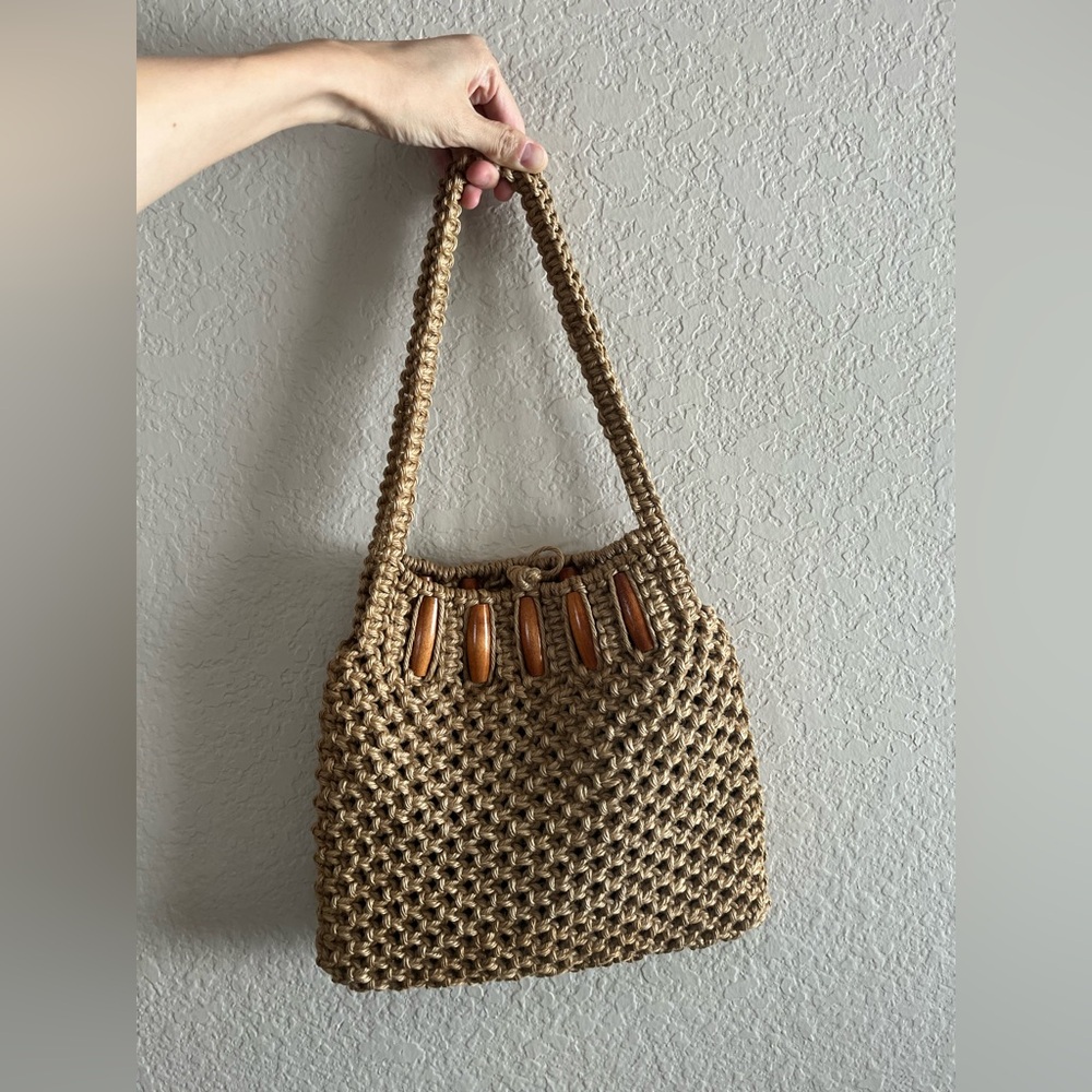 Handcrafted Tan Woven Bag